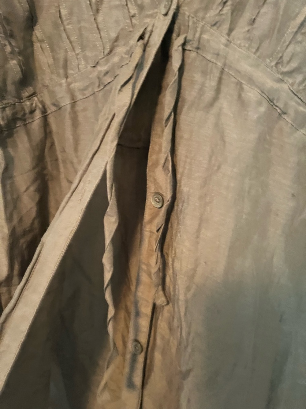 Athleta DayDream Brown Lightweight V-neck Tunic Top cover up Xxs - Picture 4 of 7